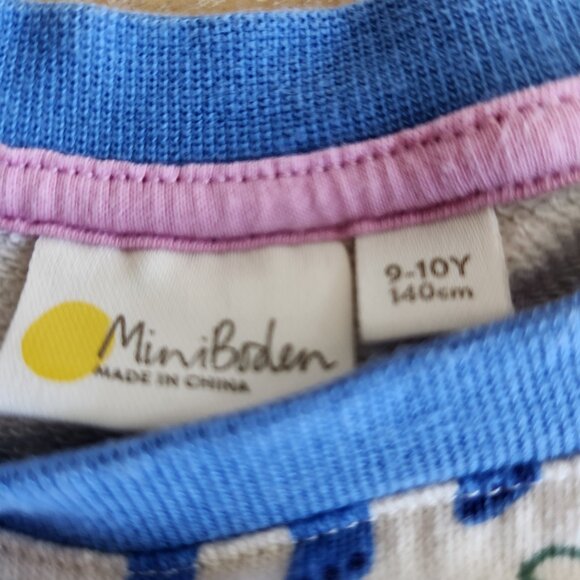 Mini Boden Relaxed Jersey Dress Vanilla Pod Dinosaur Print Dropped Shoulder 9-10 - Picture 2 of 3